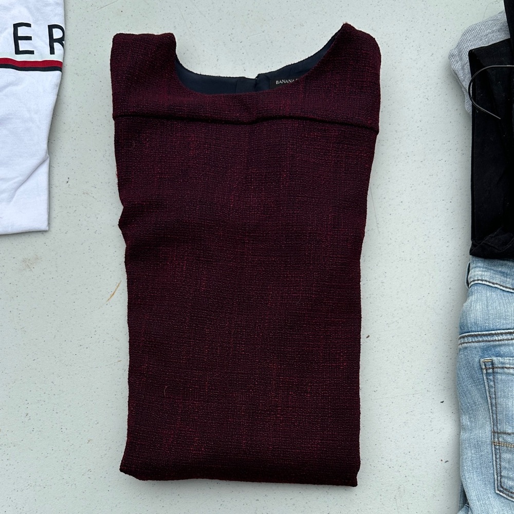 Banana Republic Deep Burgundy Midi Dress